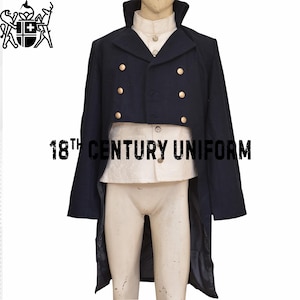 Victorian Tailcoat, Regency Tailcoat, 19th Century Tailcoat, Mr.Darcy Style Tailcoat, Jeremy Malcolm Tailcoat, Men&#39;s Navy Blue Wool Coat