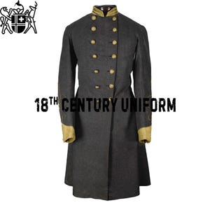 Grey Wool Civil War Frock Coat - Lieutenant William Jacket