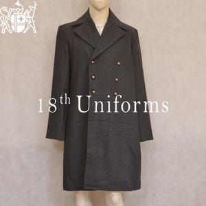New David Moore Frock Coat, Colonial Frock Coat, Victorian Frock Coat, 18th Century Frock Coat Men Dark Grey Wool Frock Coat