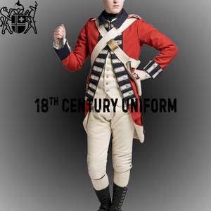 Wool 7th Regiment of Foot Jacket: 18th Century Revolutionary Uniform