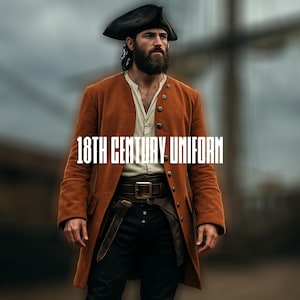 Men Pirate Coat, Pirate Frock Coat, Captain Frock Coat, Pirate Costume, Brown Woolen Frock Coat, Long Trench Coat