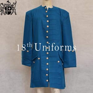 Blue Wool Frock Coat: Victorian Pirate Gentleman Style