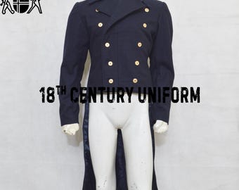 Navy Blue Wool Regency Tailcoat - Mr. Darcy Style