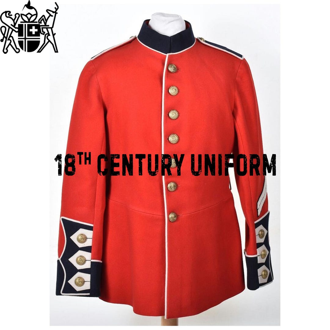 赤いウールの英国衛兵ジャケット - 18世紀の王室制服 - Etsy 日本