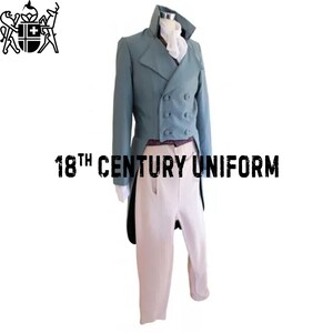 Gray Wool Victorian Tailcoat: British Regency Military Uniform
