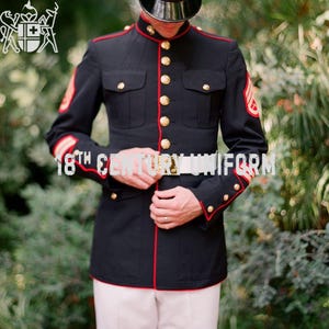 Men&#39;s Royal Marine Cotton Uniform Jacket - British Guard Parade Officer Style