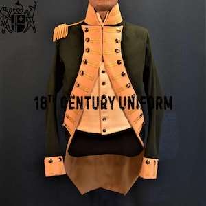 British Army Wool Coat: 1812 War Officer Uniform Reproduction