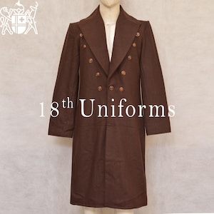 New Men 18th Century Frock Coat, Gentleman Style Frock Coat, Regency Era Tailcoat, 17th Century Frock Coat Single Breasted Brown Wool Coat