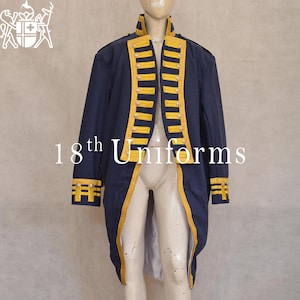 Wool Vice Admiral Jacket: 18th Century Royal Navy Tailcoat