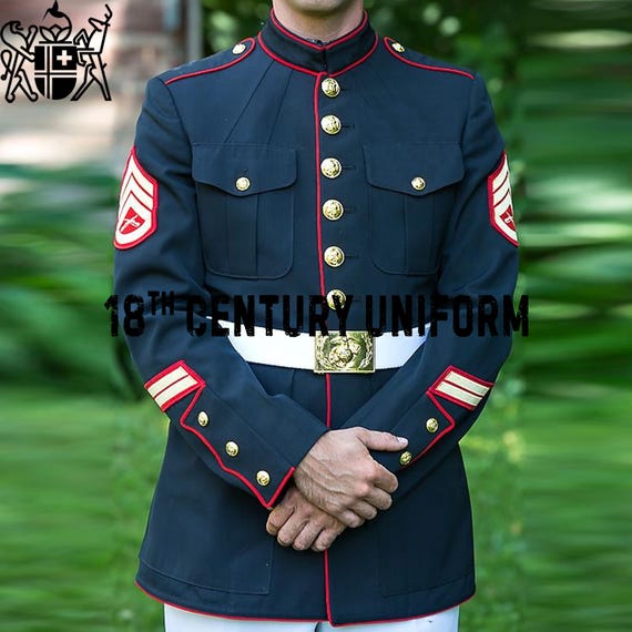 Men's Royal Marine Cotton Jacket: British Parade Officer Uniform - Main Image