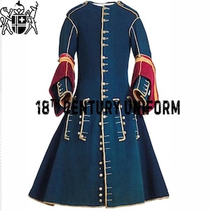 Men's Navy Blue Wool Frock Coat: Medieval, Civil War, Victorian Styles