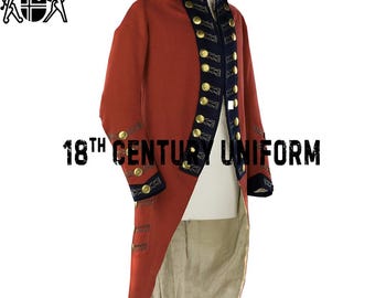 Roter Royal Marines Wollmantel: Britisches Militär aus dem 18.Jh