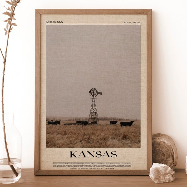 Kansas Art Print Etsy
