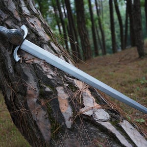 Viking Sword | 30 inch balanced long blade Viking Sword | Truck Leaf Spring | Sharpen Gifts for Him | Ready To Use | Knives | Gifts for Him