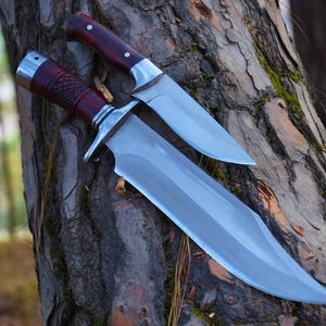 12 inch Baby Bowie Knife: Handmade Knife | Seax Knife | Complementary Small Knife | Handmade Gifts | Graduation Gifts | Gifts for Dad