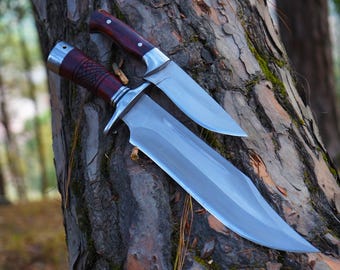 Handgeschmiedetes Sax Messer Replik: 32 cm Wikinger Sammlerstück mit Lederscheide