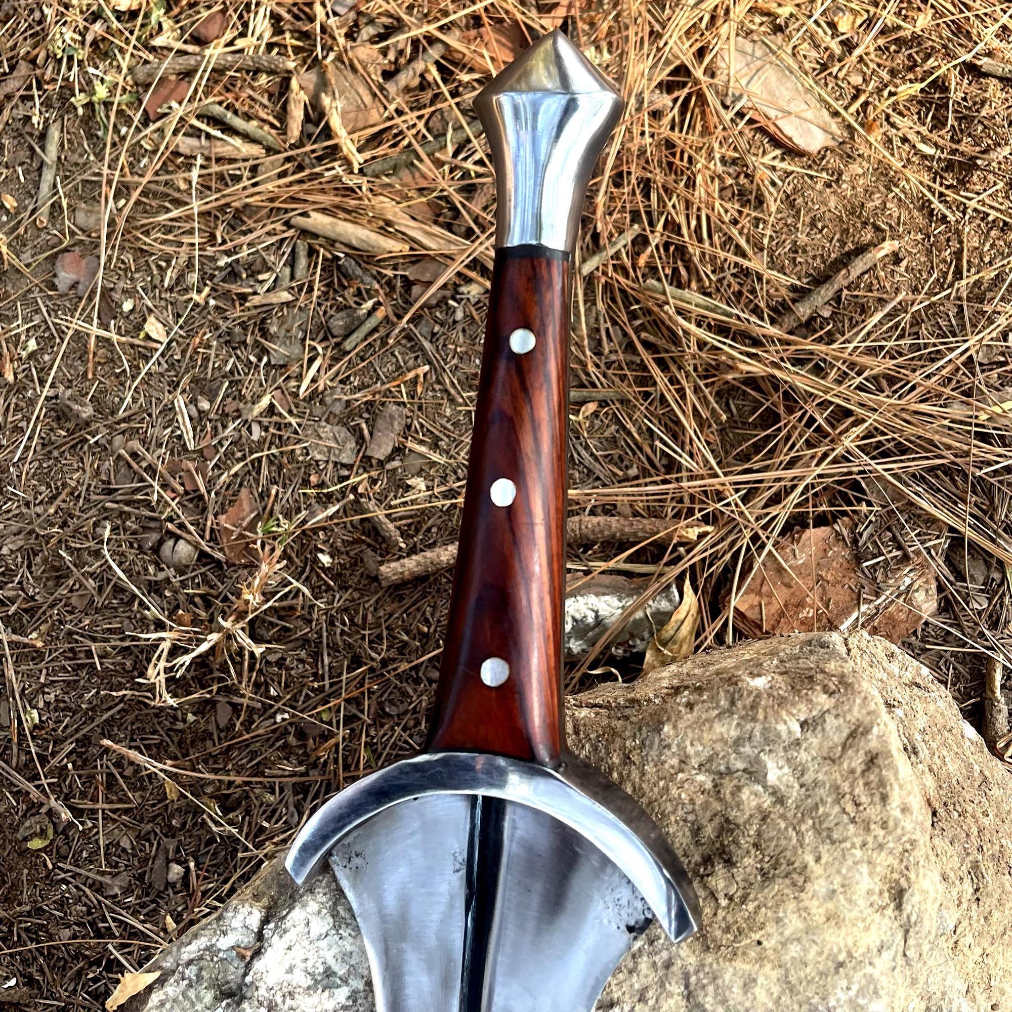 Short Sword 18 Inch 5160 Carbon Steel, Full Tang Xiphos Hand Forged ...