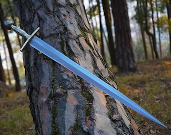 Celtic Sword: Ode to Ancestral Spirits | Handmade Viking Sword | Balanced Water Tempered Sword | Graduation Gifts | Camper Gifts for Him