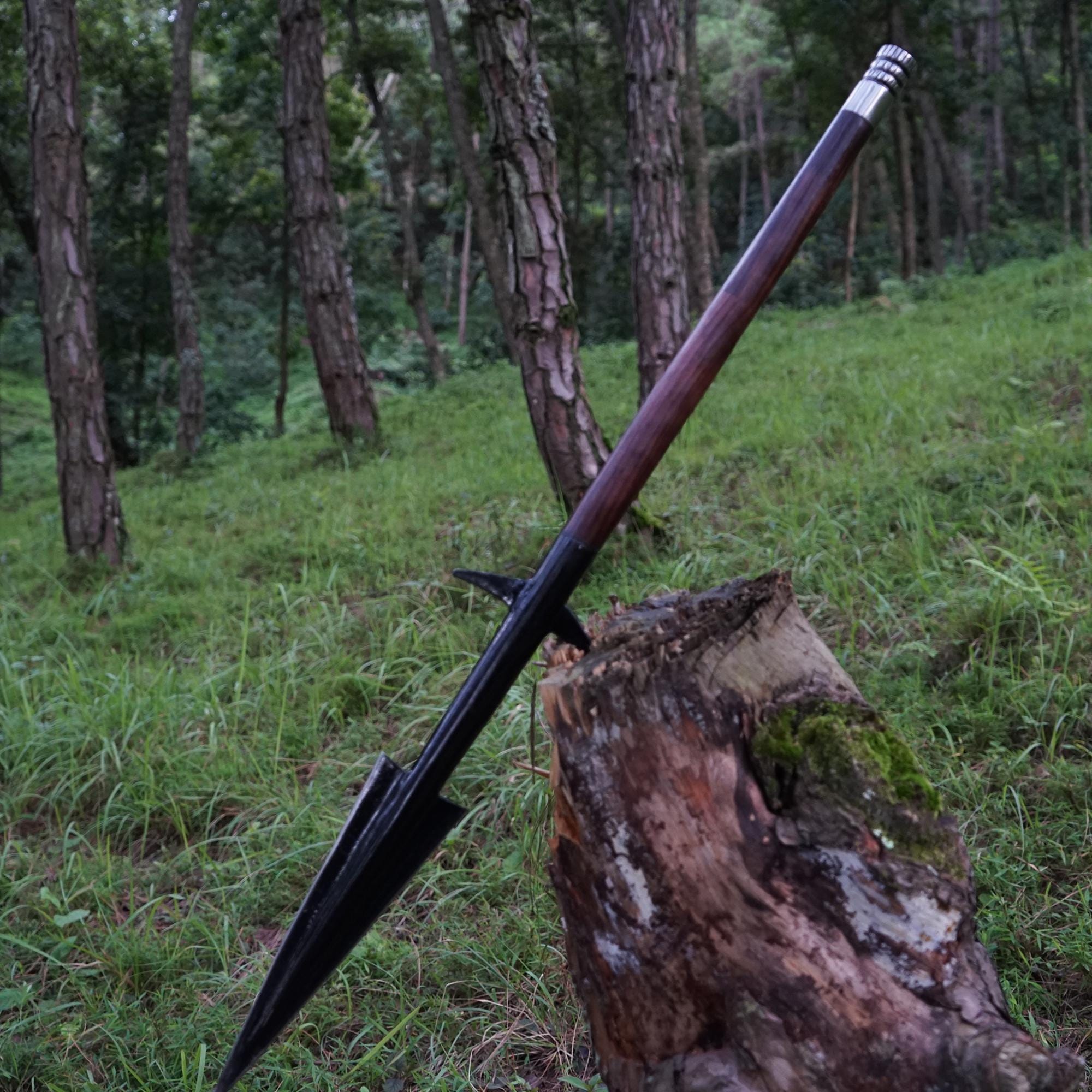 Hand-forged Tempered Steel Viking Spear Head (9 Inch Blade