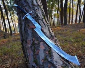 Khopesh Sword: 27&quot; Himalayan Crescent Knife - Oil Quenched, Water Tempered