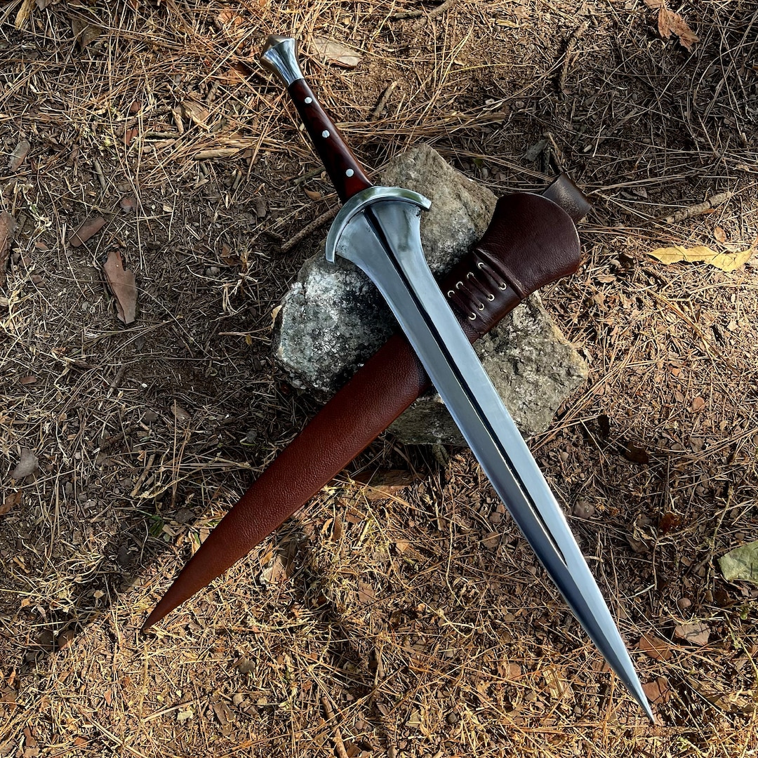 Short Sword 18 Inch 5160 Carbon Steel, Full Tang Xiphos Hand Forged ...