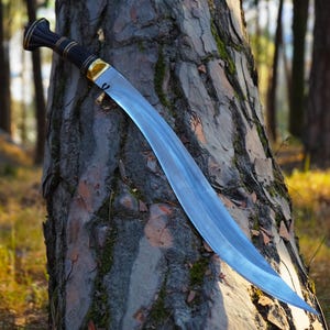 Hand Forged Carbon Steel Kukri Knife - 20 Inch Blade