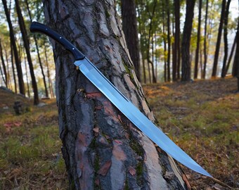 Espada vikinga de escorpión hecha a mano: acero templado al agua, artesanía nepalí