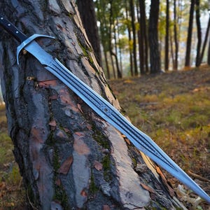 Sting Sword : Handmade 30 inch Viking Sword, Leaf Spring of Truck, Rosewood Handle, Wedding Gifts | Gifts for Boyfriend | Knives | Dad Gifts