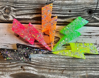 Lightning Bolt Car Air Freshener: Car Candle Freshie