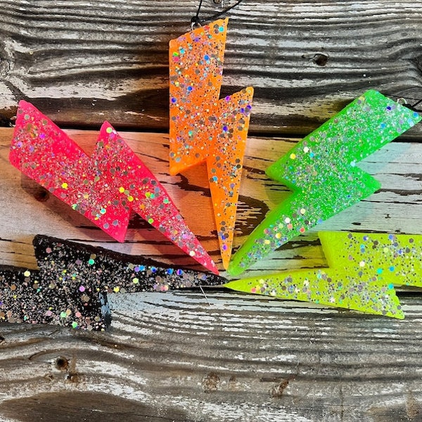 Lightning Bolt Car Air Freshener: Car Candle Freshie