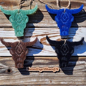 Bull Skull Car Freshie, Car Freshy, Air Freshener, Aromatherapy, Car Candle