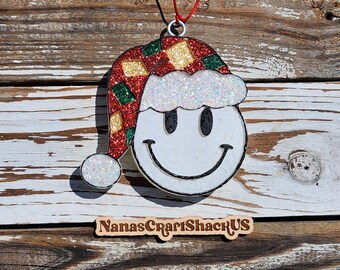 Smiley Elf Car Freshie, Christmas Aroma Bead Air Freshener
