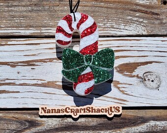 Candy Cane Car Freshie, Aromatherapy Aroma Bead Air Freshener
