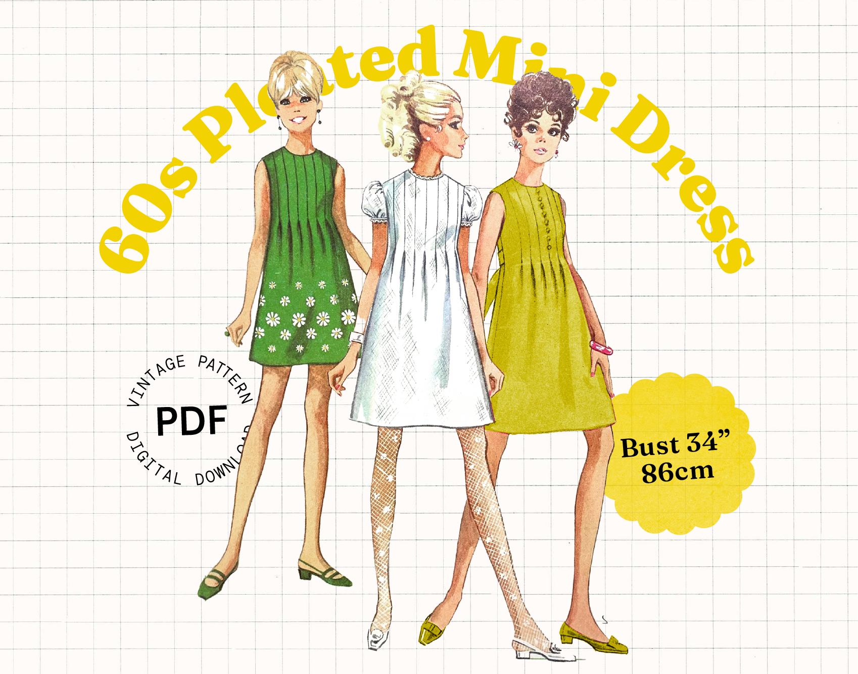 Lot de 5 patrons robes modèles années 60 - Le Grenier de Lisette