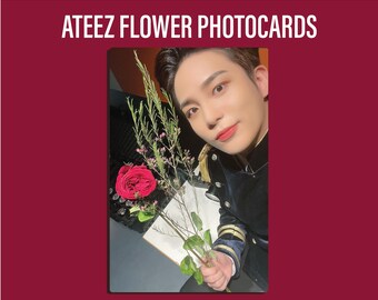 ATEEZ Flower Photocard Set - Set of All 8 Members - (lomocards