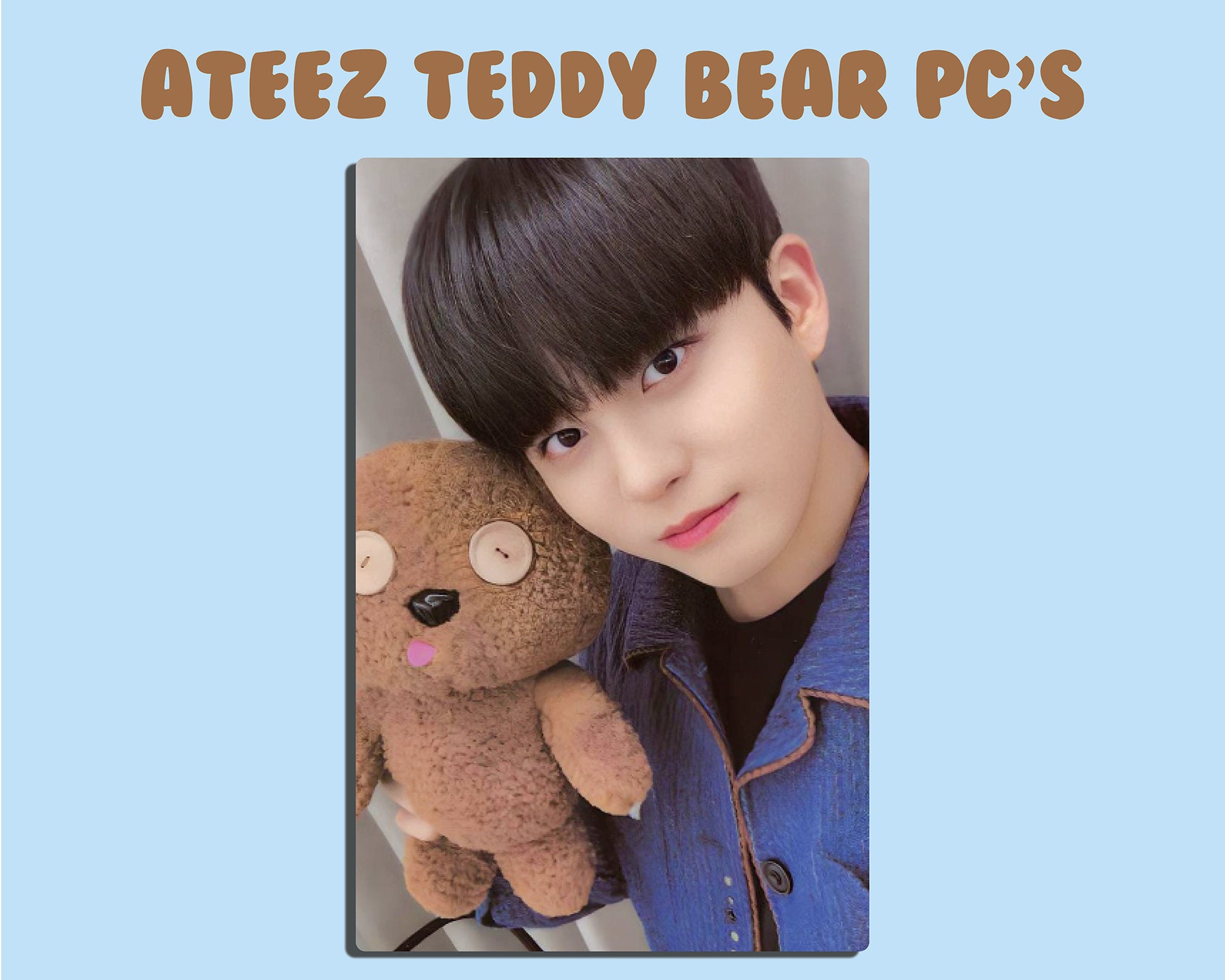 ATEEZ Teddy Bear Photocards || Lucky Draw PC || Unofficial/fanmade