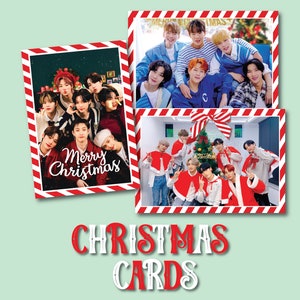 Kpop Christmas Cards - Stray Kids - ATEEZ - MONSTA X