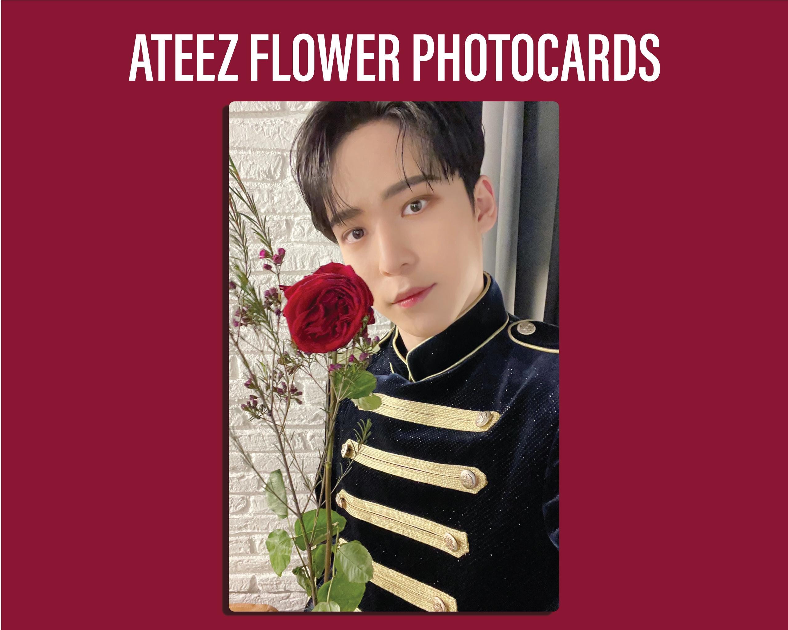ATEEZ Flower Photocard Set - Set of All 8 Members - (lomocards