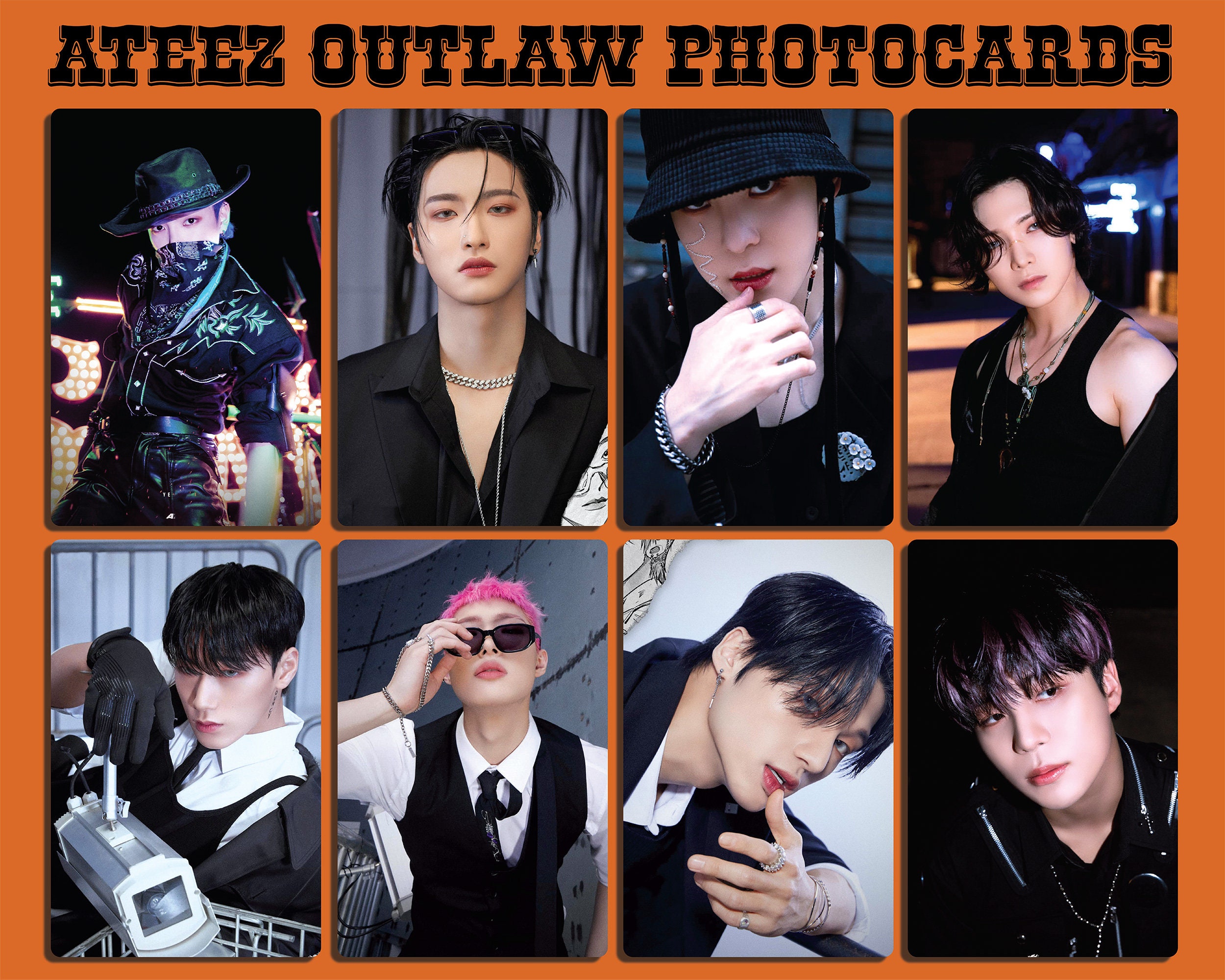 ATEEZ - ATEEZ アチズ frommstore セット トレカ OUTLAW ATEEZ THE WORLD EP.2 : OUTLAW Bouncy Fromm Store Lucky Draw