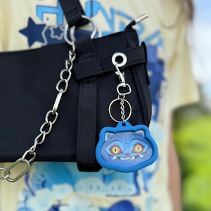 Derpy Tiger Keychain | Kpop Demon Hunters Inspired | Cute Charm with Clip & Key Ring
