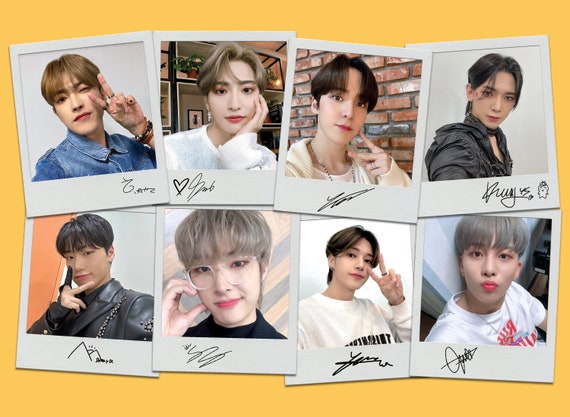 ATEEZ サイン入り ポラロイド ATEEZ 非公式サイン入りポラロイド - 8枚セットまたはメンバー個別