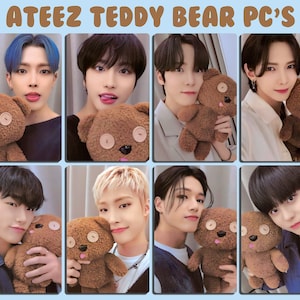 ATEEZ-teddybeerfotokaarten - onofficieel/fanmade - The World Ep.2 Outlaw: Lucky Draw pc