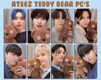 ATEEZ Teddy Bear Photocards || Lucky Draw PC || Unofficial/Fanmade