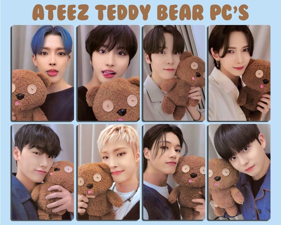 ATEEZ Teddy Bear Photocards || Lucky Draw PC || Unofficial/fanmade