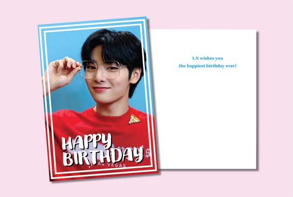 タレントカード Happy Birthday Card K-POP Stray Kids Birthday Card | Kpop Bias Greeting Card | SKZ Fan