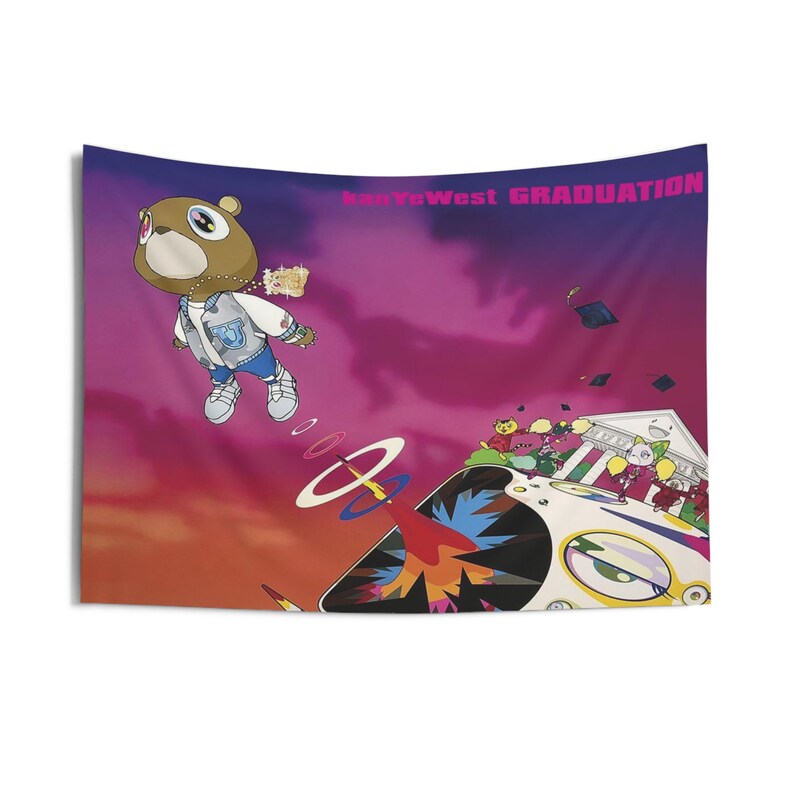 Kayne West Graduation Flag Old Kayne Funny Rapper OG Vibes College ...