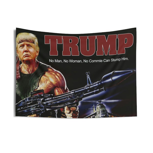 Donald Trump AKA Rambo Drapeau/Tapisserie