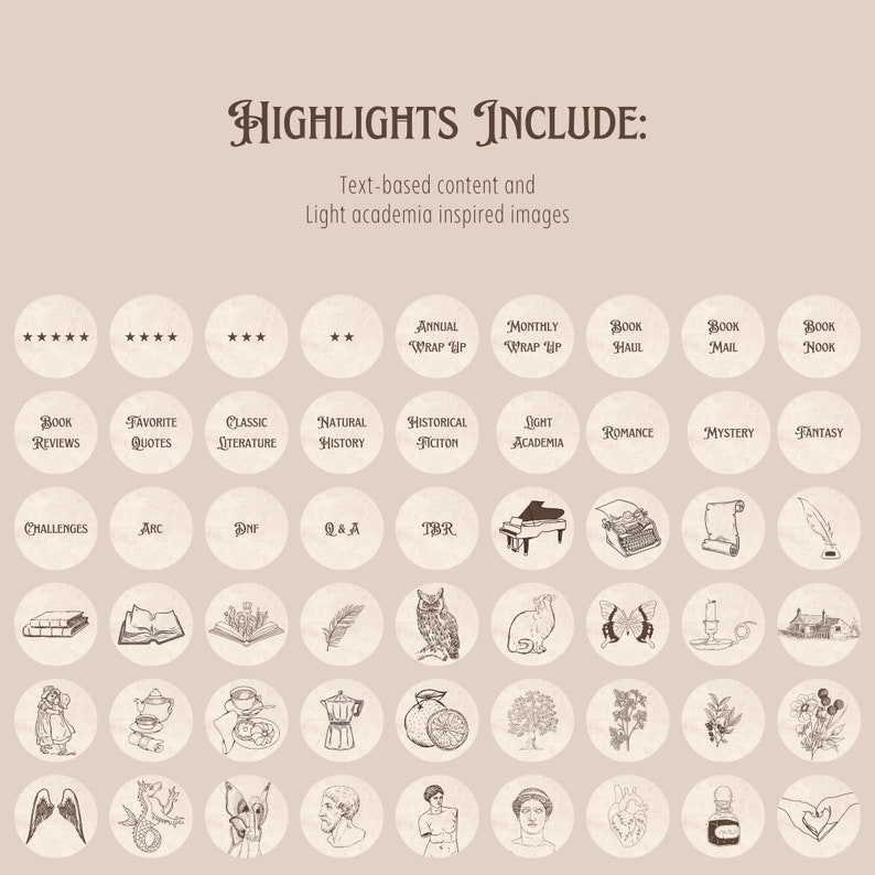 Social Media Template, Bookish Posts Template, Pinned Posts, Canva template, Light Academia, Meet the reader, Engagement posts, Book review, this or that, book bingo, book of the month, Bookstagram Template, Instagram Stories, Highlight Covers