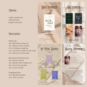 Social Media Template, Bookish Posts Template, Pinned Posts, Canva template, Light Academia, Meet the reader, Engagement posts, Book review, this or that, book bingo, book of the month, Bookstagram Template, Instagram Stories, Highlight Covers