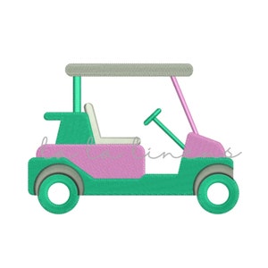 Golf Cart | Machine Embroidery | Embroidery Design | 4x4 | 5x7 | 6x10 | Sports | Monograms | 3 Sizes | 2.5 in | 4 in | 6 in